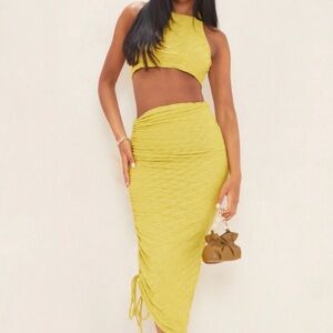 PLT chartreuse skirt set (TALL)